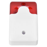 Mini Strobe Siren Wired Alarm Strobe Flashing Light Horn Flash Sound Siren for Home Security Alarm System DC12V - Low Angle