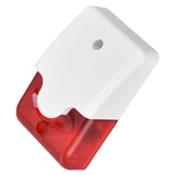 Mini Strobe Siren Wired Alarm Strobe Flashing Light Horn Flash Sound Siren for Home Security Alarm System DC12V