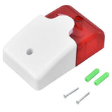 Mini Strobe Siren Wired Alarm Strobe Flashing Light Horn Flash Sound Siren for Home Security Alarm System DC12V