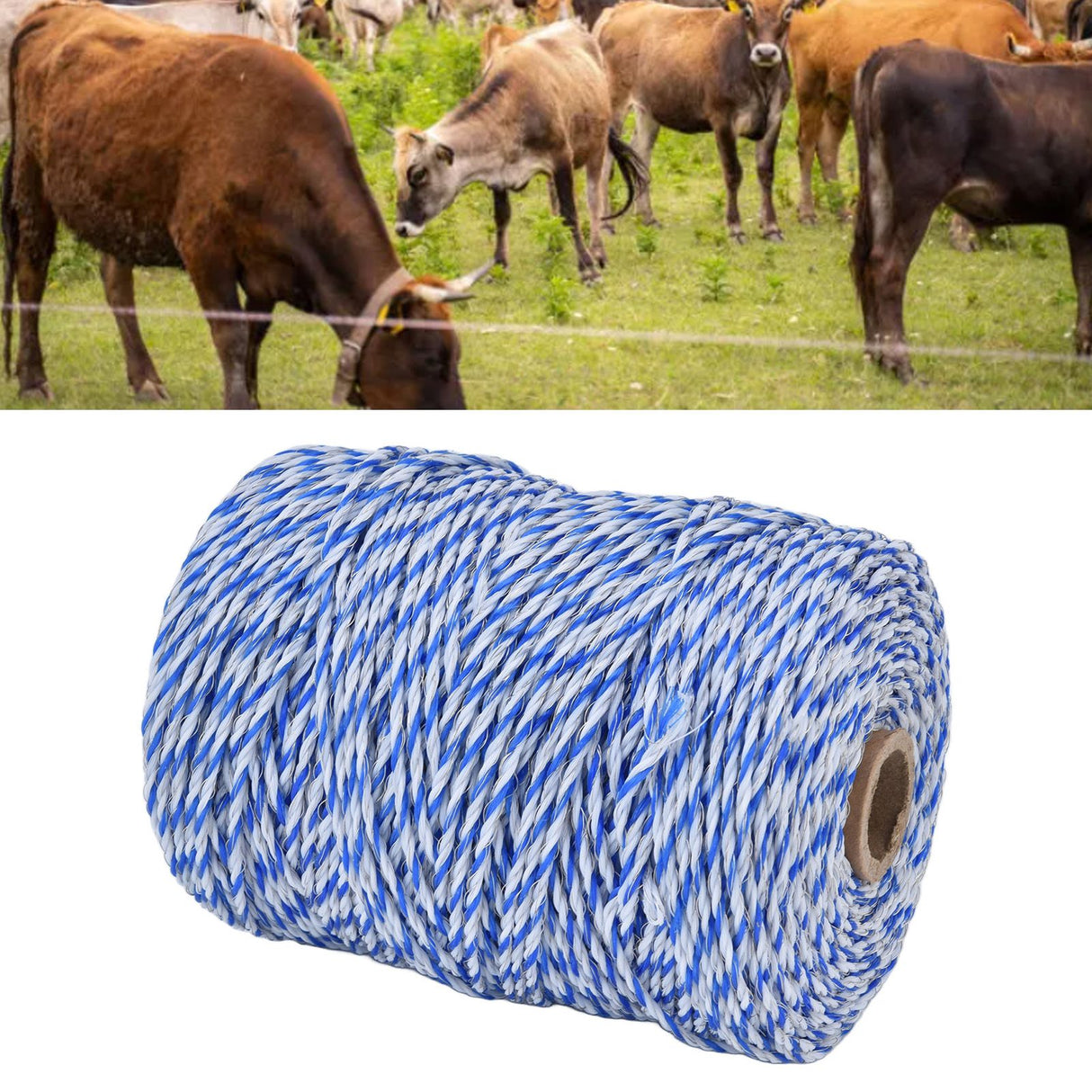 3mm 200 Meters Electric Fence Polywire Portable Electric Fence Rope Conductive Rope for Livestock Breeding