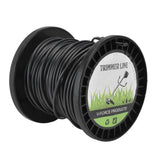 Round String Trimmer Line for Husqvarna 3.3mm Black High Cutting Efficiency Trimmer Line for Most Lawn Mowers Farm 30m - 45-Degree Angle
