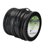 Round String Trimmer Line for Husqvarna 3.3mm Black High Cutting Efficiency Trimmer Line for Most Lawn Mowers Farm 50m - Top-Down View
