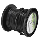 3.3mm String Trimmer Line High Cutting Efficiency Low Noise Quadrate Black Trimmer Line for Most Lawn Mowers Farm 30m