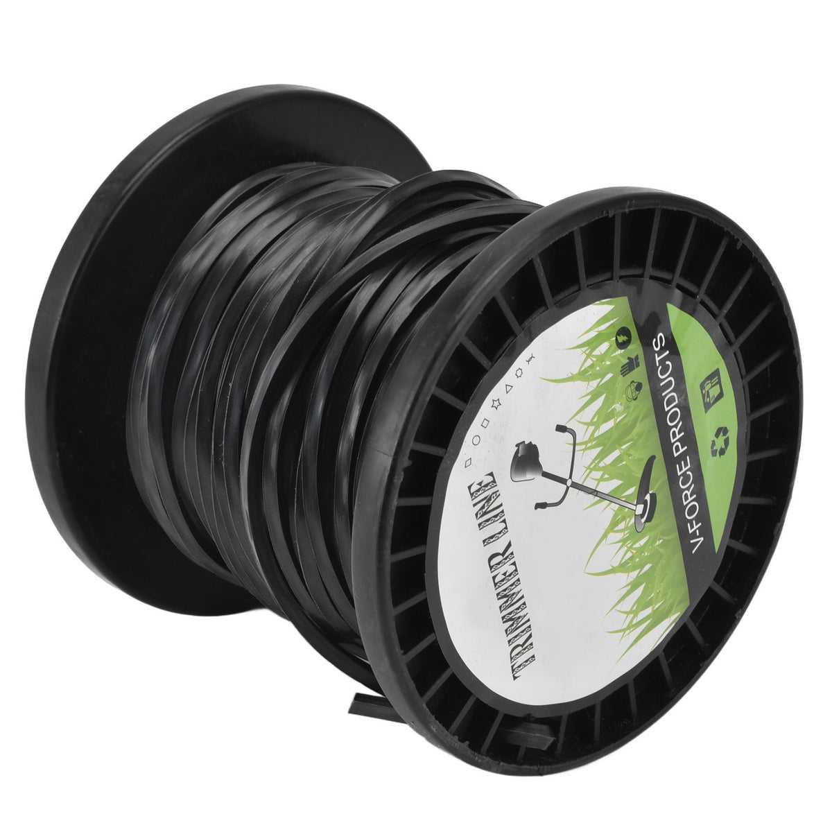 3.3mm String Trimmer Line High Cutting Efficiency Low Noise Quadrate Black Trimmer Line for Most Lawn Mowers Farm 30m