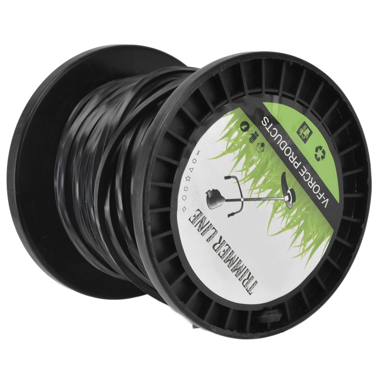3.3mm String Trimmer Line High Cutting Efficiency Low Noise Quadrate Black Trimmer Line for Most Lawn Mowers Farm 30m