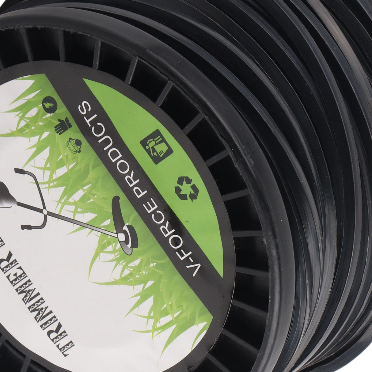 3.3mm String Trimmer Line High Cutting Efficiency Low Noise Quadrate Black Trimmer Line for Most Lawn Mowers Farm 50m