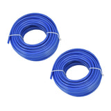 2PCS 4mm String Trimmer Line Nylon Round Trimmer Line Blue Lawn Mower Accessories for Husqvarna 10m / 32.8ft - Front View