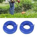 2PCS 4mm String Trimmer Line Nylon Round Trimmer Line Blue Lawn Mower Accessories for Husqvarna 10m / 32.8ft