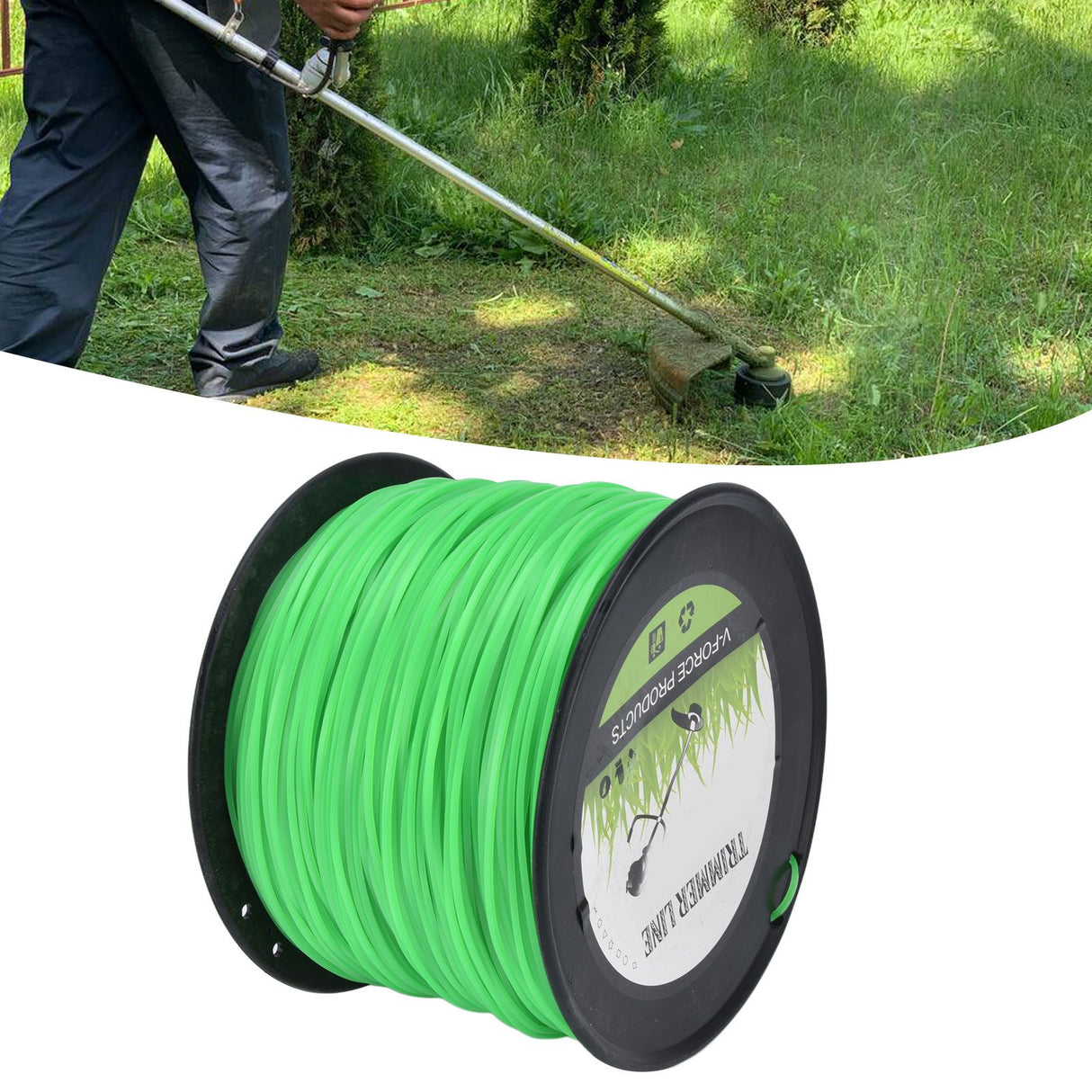 2.0mm 372 Meters Trimmer Line Lawn Mower String Cord Green String Trimmer Line for Husqvarna