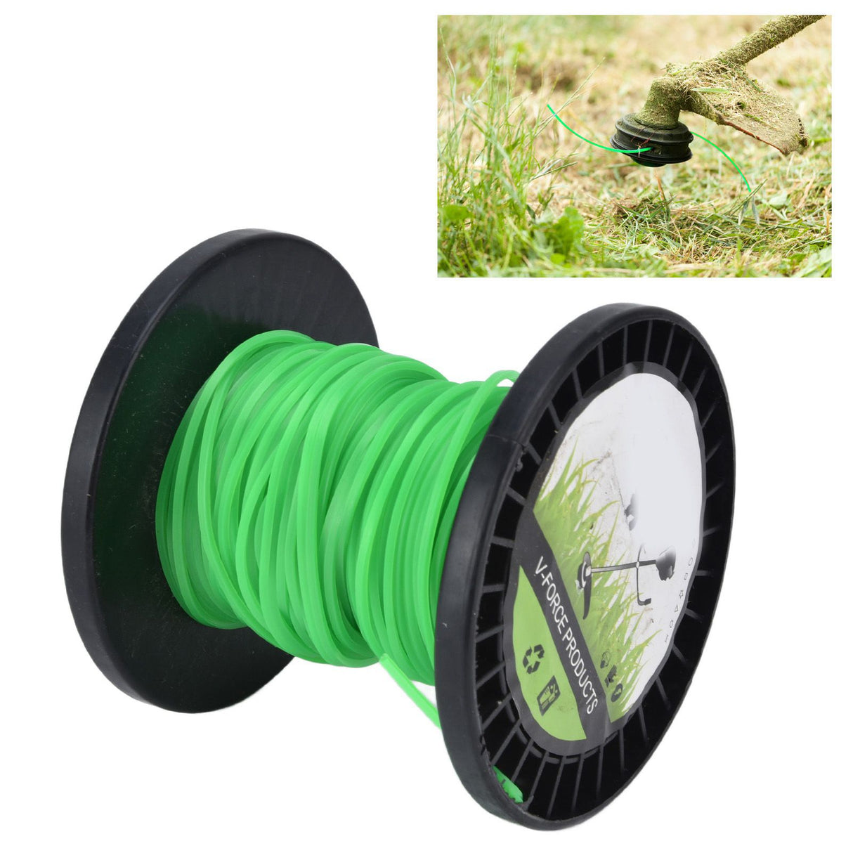String Trimmer Line String Trimmer Line 2.0mm Trimmer Line for String Trimmer Weed Trimmer Green 30m / 98.4ft