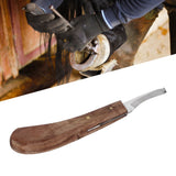 Horse Hoof Knife Curved Fine Carbon Steel Blade Ergonomic Left Hand Hoof Trimmer for Farm
