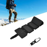 Solar Power Bank Foldable Dual Output Portable Universal Direct Charging Charger for 3 Proof Mobile Power Supply Black 5 Fold - Extra Image