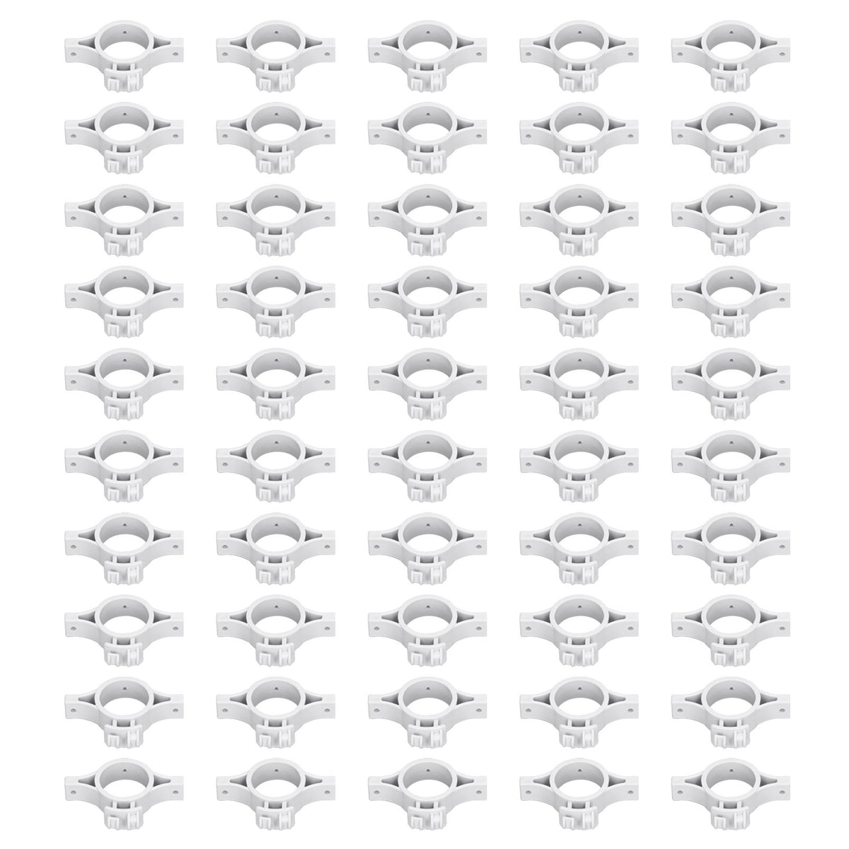 50pcs Electric Fence Insulators Pulse Electric Fence Terminal Rod Insulators with 3.2cm Hole for Farm Gray