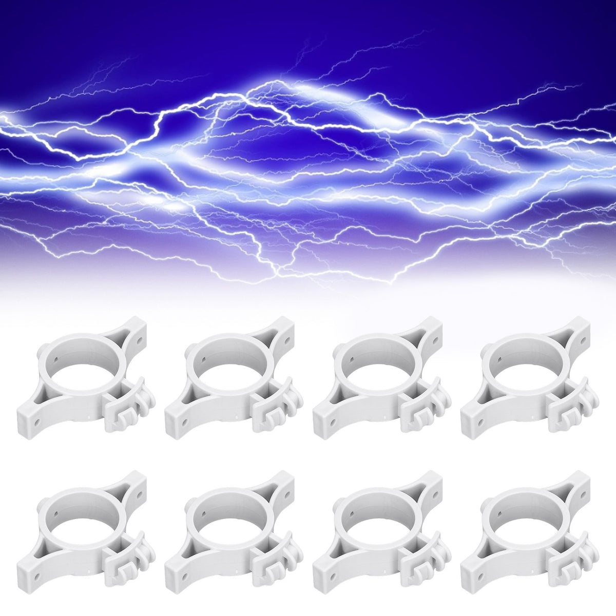 50pcs Electric Fence Insulators Pulse Electric Fence Terminal Rod Insulators with 3.2cm Hole for Farm Gray