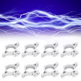 50pcs Electric Fence Insulators Pulse Electric Fence Terminal Rod Insulators with 3.2cm Hole for Farm Gray