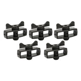 50Pcs Electric Fence Wire Tightener Portable Garden Electronic Fence Alloy Wire Tensioner Black - Top-Down View