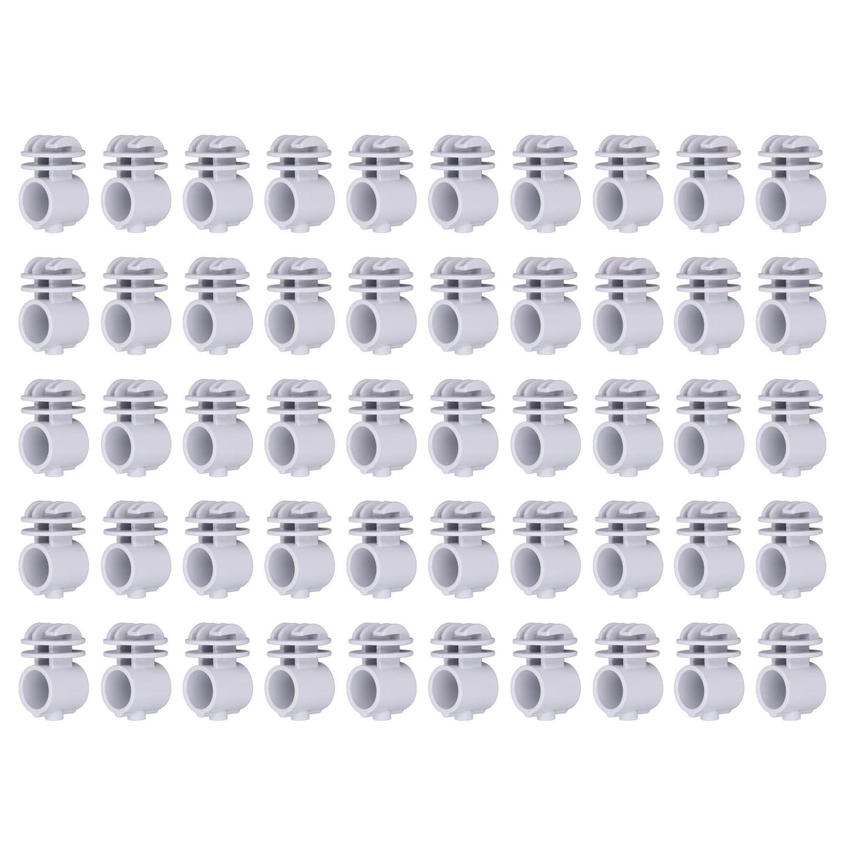 50 Pcs/set 2.1CM Insulator Screws Pulse Grid System Accessories for Electronic Fence Bearing Rod Gray