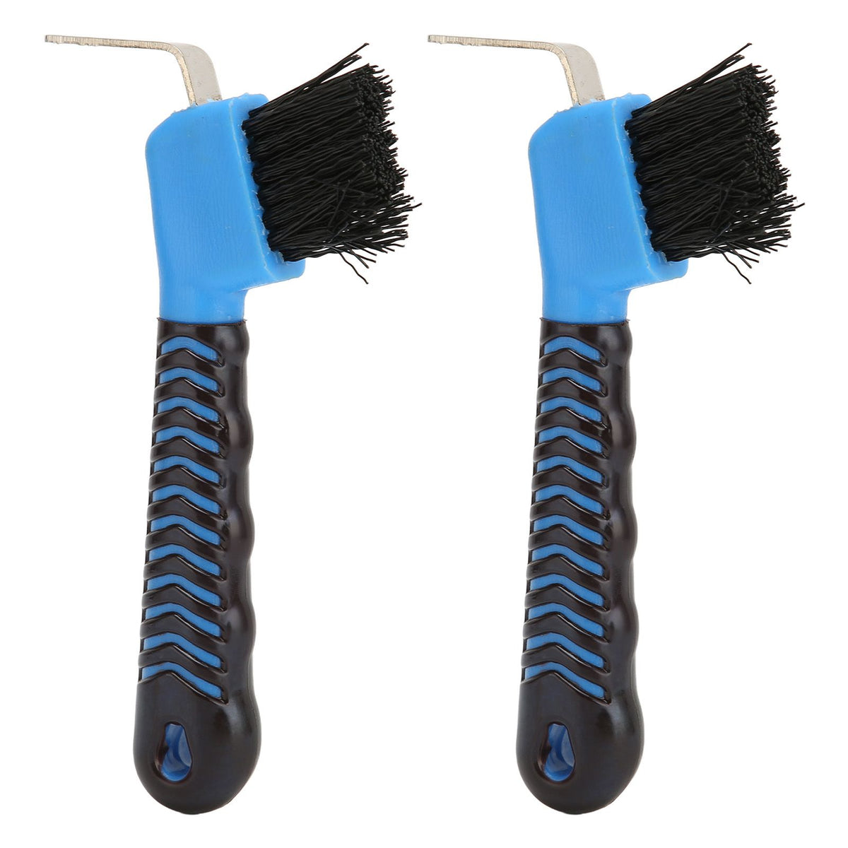 2Pcs Horse Hoof Pick Brushes Horse Hoof Cleaning Tool with Soft Touch Rubber Handle for Horse Stable