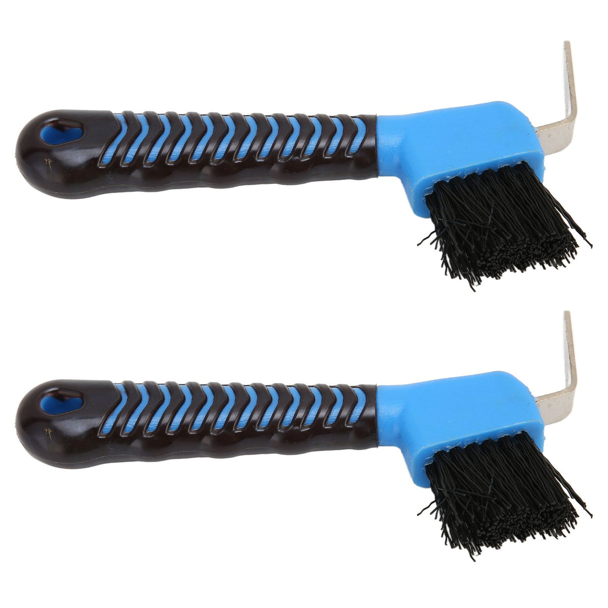 2Pcs Horse Hoof Pick Brushes Horse Hoof Cleaning Tool with Soft Touch Rubber Handle for Horse Stable