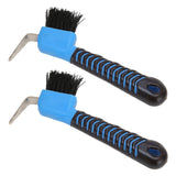 2Pcs Horse Hoof Pick Brushes Horse Hoof Cleaning Tool with Soft Touch Rubber Handle for Horse Stable