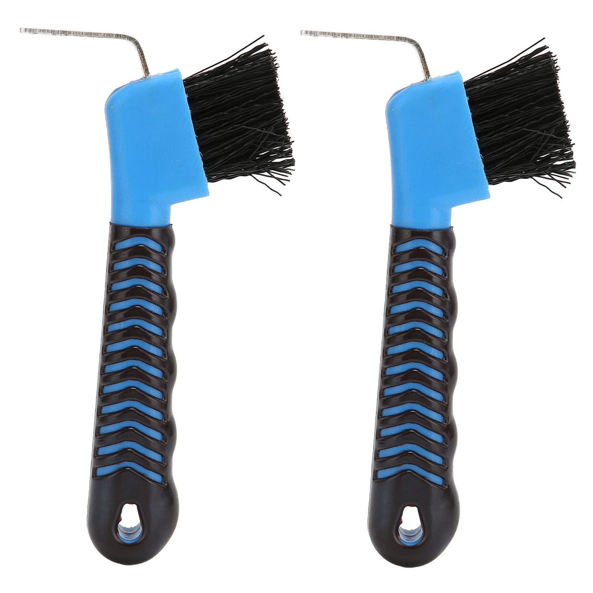 2Pcs Horse Hoof Pick Brushes Horse Hoof Cleaning Tool with Soft Touch Rubber Handle for Horse Stable