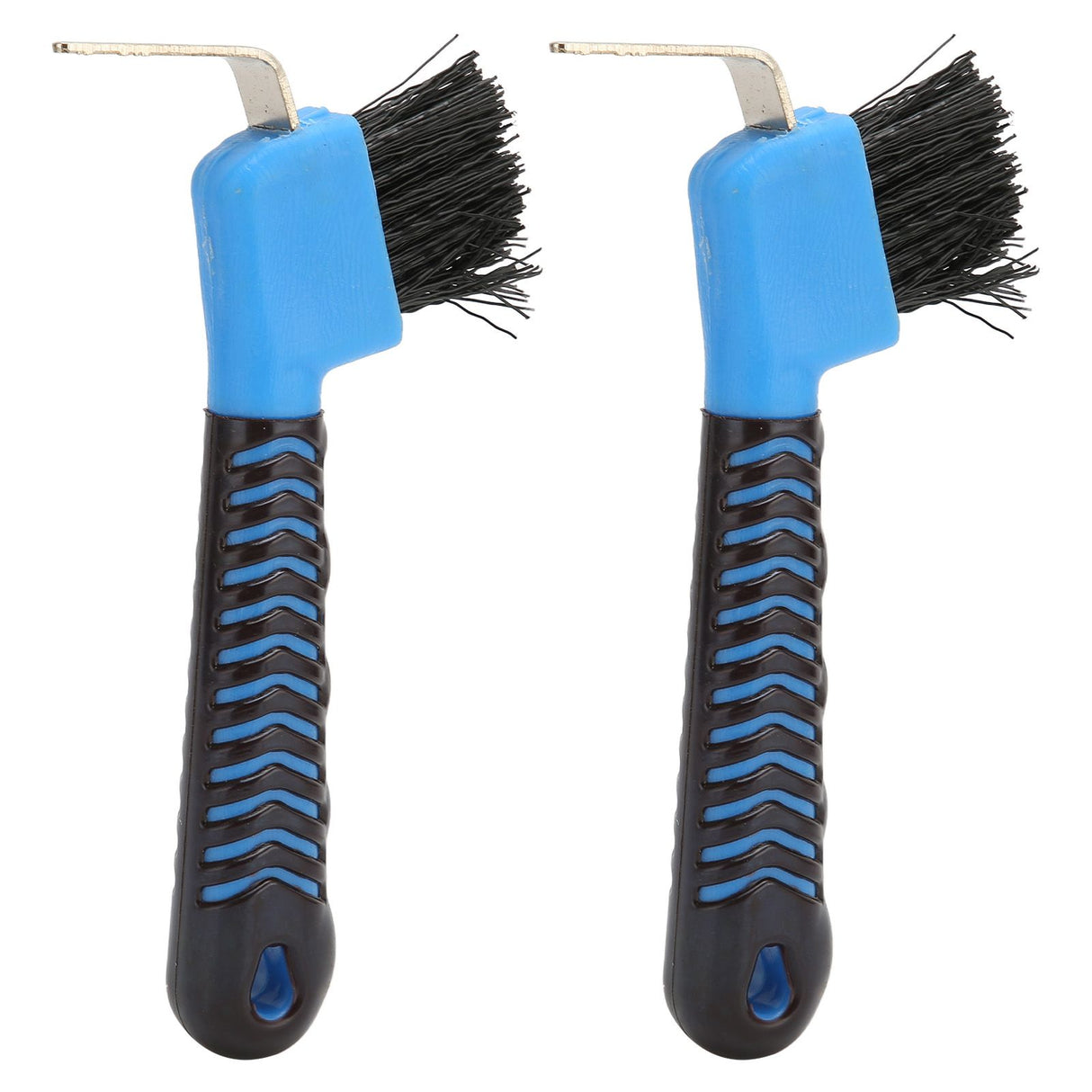 2Pcs Horse Hoof Pick Brushes Horse Hoof Cleaning Tool with Soft Touch Rubber Handle for Horse Stable