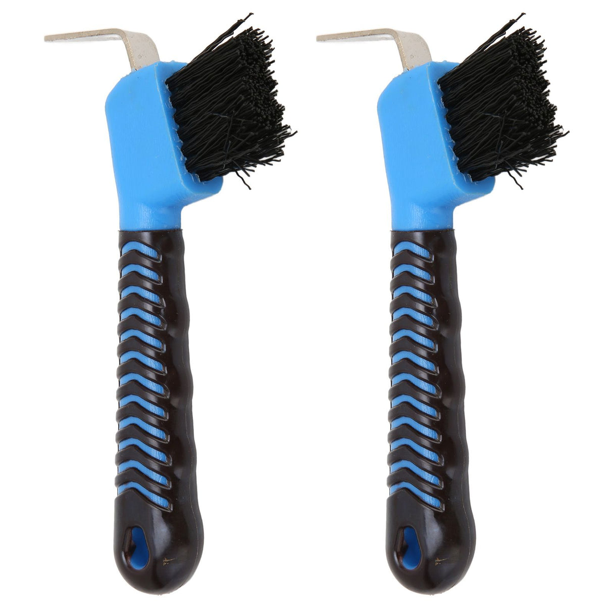 2Pcs Horse Hoof Pick Brushes Horse Hoof Cleaning Tool with Soft Touch Rubber Handle for Horse Stable