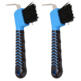 2Pcs Horse Hoof Pick Brushes Horse Hoof Cleaning Tool with Soft Touch Rubber Handle for Horse Stable