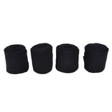 4Pcs Horse Leg Warp Self Adhesive Breathable Wear Resistant Animal Leg Bandage for Cows Horses Black