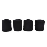 4Pcs Horse Leg Warp Self Adhesive Breathable Wear Resistant Animal Leg Bandage for Cows Horses Black
