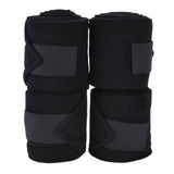 4Pcs Horse Leg Warp Self Adhesive Breathable Wear Resistant Animal Leg Bandage for Cows Horses Black