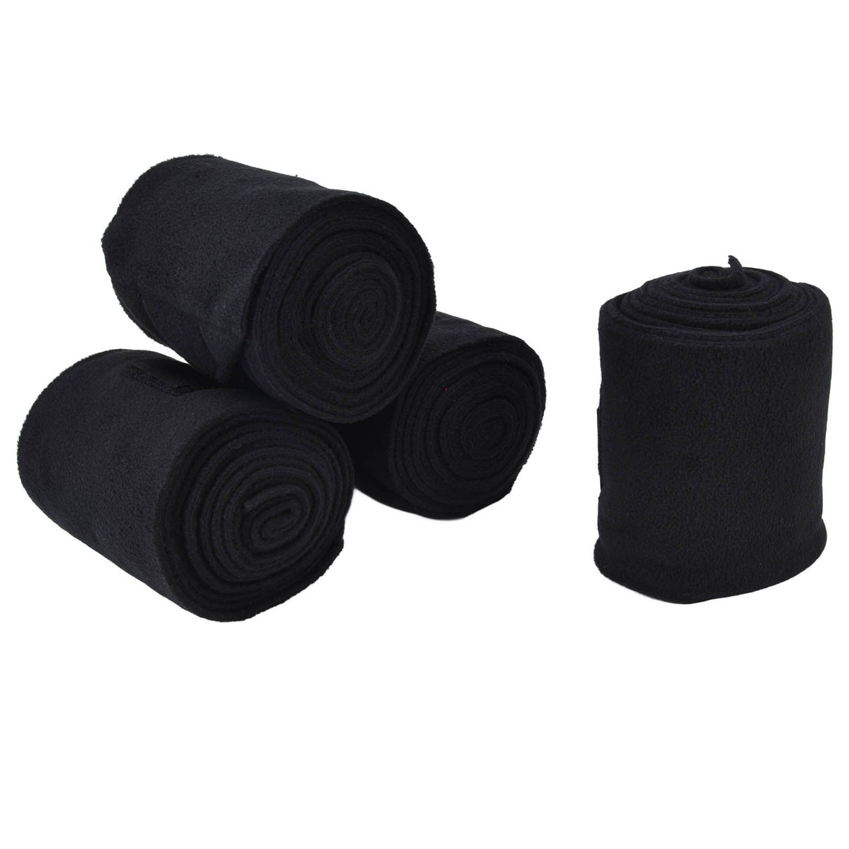 4Pcs Horse Leg Warp Self Adhesive Breathable Wear Resistant Animal Leg Bandage for Cows Horses Black