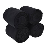 4Pcs Horse Leg Warp Self Adhesive Breathable Wear Resistant Animal Leg Bandage for Cows Horses Black