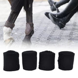 4Pcs Horse Leg Warp Self Adhesive Breathable Wear Resistant Animal Leg Bandage for Cows Horses Black - Extra Image