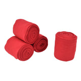 4Pcs Horse Leg Warp Self Adhesive Breathable Wear Resistant Animal Leg Bandage for Cows Horses Red - Top-Down View