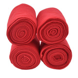 4Pcs Horse Leg Warp Self Adhesive Breathable Wear Resistant Animal Leg Bandage for Cows Horses Red