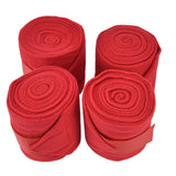 4Pcs Horse Leg Warp Self Adhesive Breathable Wear Resistant Animal Leg Bandage for Cows Horses Red - Low Angle