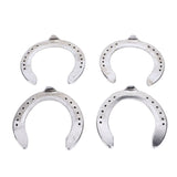 4pcs Horseshoes Aluminum Alloy Light Weight Reliable Practical Horse Riding Accessory for Racecourse Farm No. 4