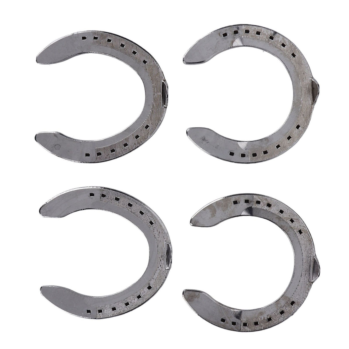 4pcs Horseshoes Aluminum Alloy Light Weight Reliable Practical Horse Riding Accessory for Racecourse Farm No. 4