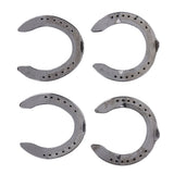 4pcs Horseshoes Aluminum Alloy Light Weight Reliable Practical Horse Riding Accessory for Racecourse Farm No. 4