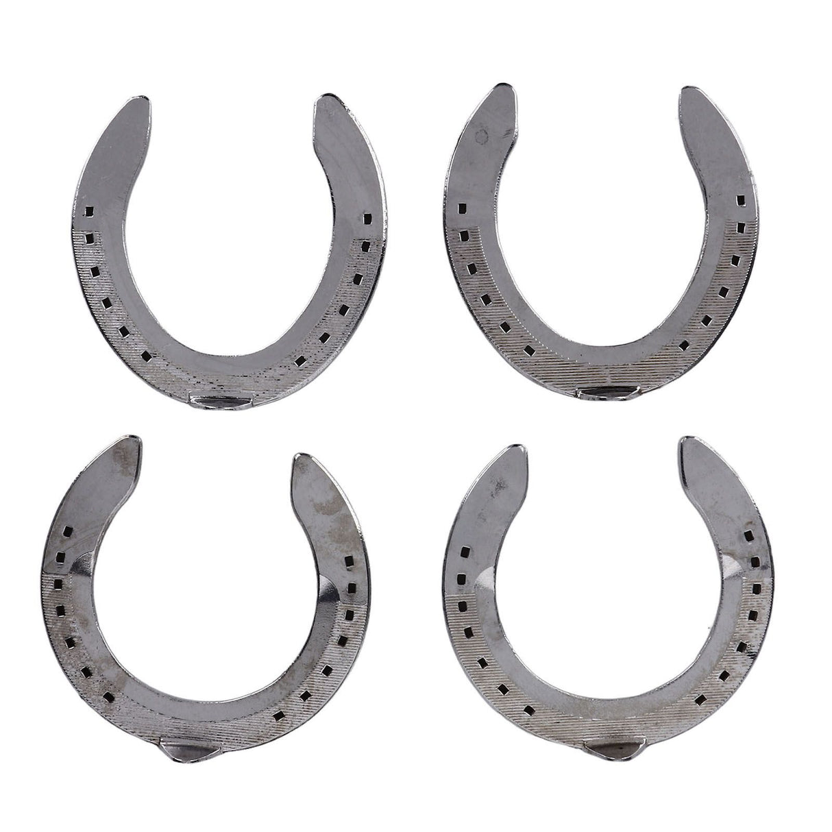 4pcs Horseshoes Aluminum Alloy Light Weight Reliable Practical Horse Riding Accessory for Racecourse Farm No. 4
