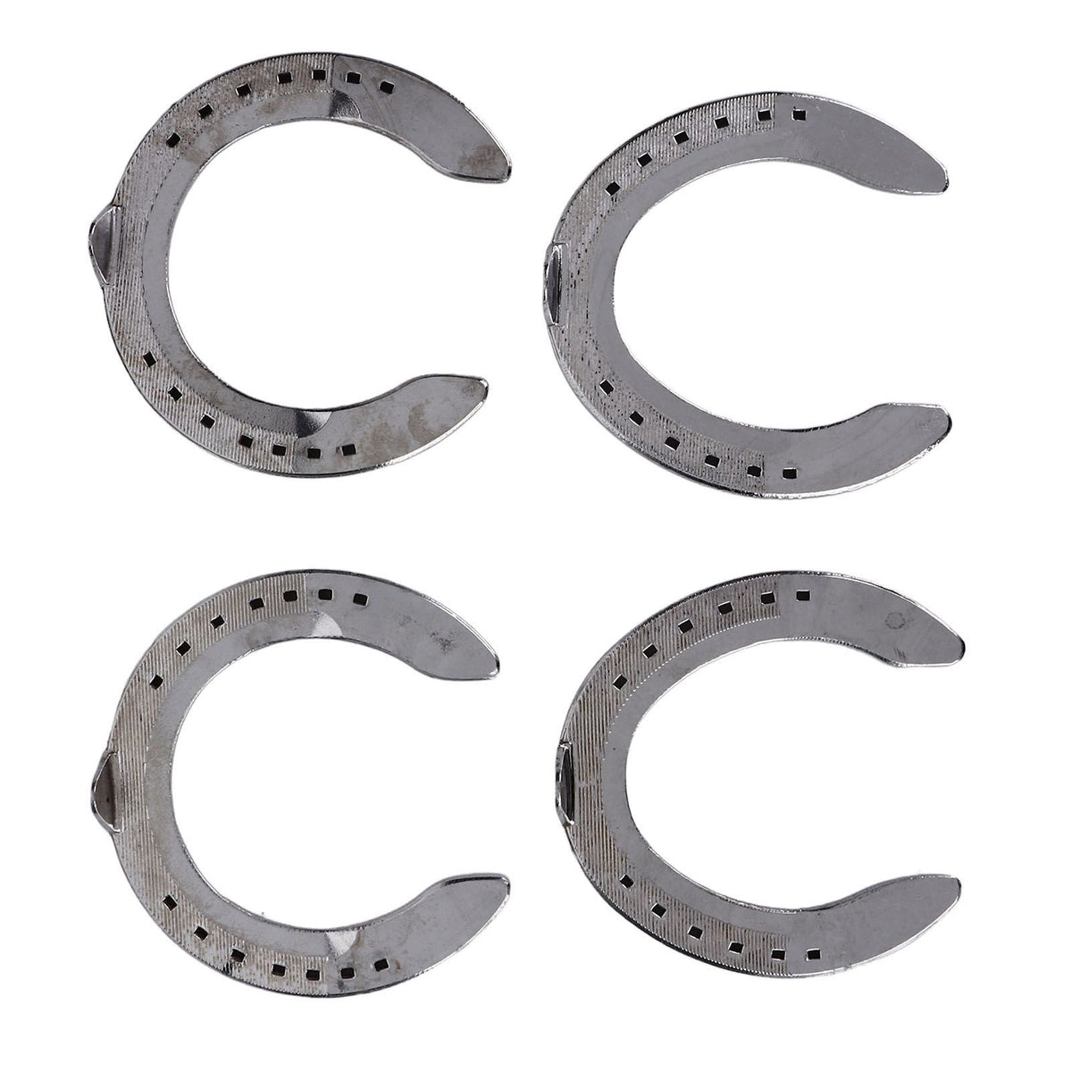 4pcs Horseshoes Aluminum Alloy Light Weight Reliable Practical Horse Riding Accessory for Racecourse Farm No. 4