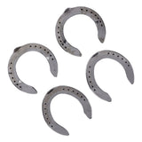 4pcs Horseshoes Aluminum Alloy Light Weight Reliable Practical Horse Riding Accessory for Racecourse Farm No. 4 - Rear View