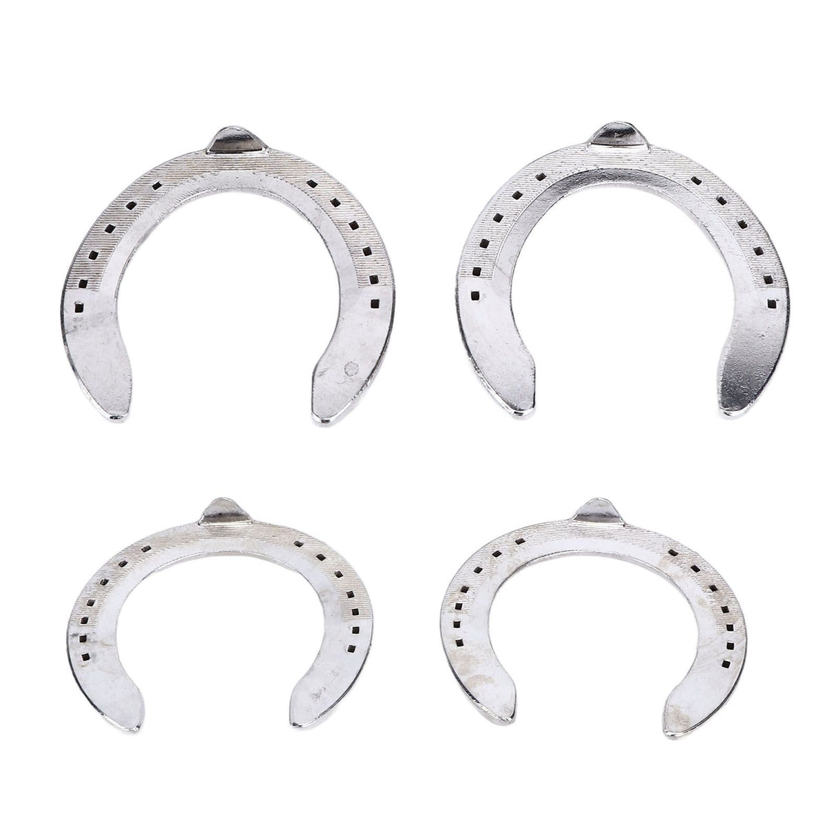 4pcs Horseshoes Aluminum Alloy Light Weight Reliable Practical Horse Riding Accessory for Racecourse Farm No. 4