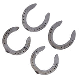 4pcs Horseshoes Aluminum Alloy Light Weight Reliable Practical Horse Riding Accessory for Racecourse Farm No. 4 - Extra Image
