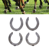 4pcs Horseshoes Aluminum Alloy Light Weight Reliable Practical Horse Riding Accessory for Racecourse Farm No. 4 - Extra Image
