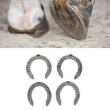 4pcs Horseshoes Aluminum Alloy Light Weight Reliable Practical Horse Riding Accessory for Racecourse Farm No. 4