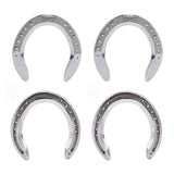 4pcs Horseshoes Aluminum Alloy Light Weight Reliable Practical Horse Riding Accessory for Racecourse Farm No. 5