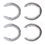 4pcs Horseshoes Aluminum Alloy Light Weight Reliable Practical Horse Riding Accessory for Racecourse Farm No. 5 - Side View
