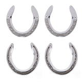 4pcs Horseshoes Aluminum Alloy Light Weight Reliable Practical Horse Riding Accessory for Racecourse Farm No. 5